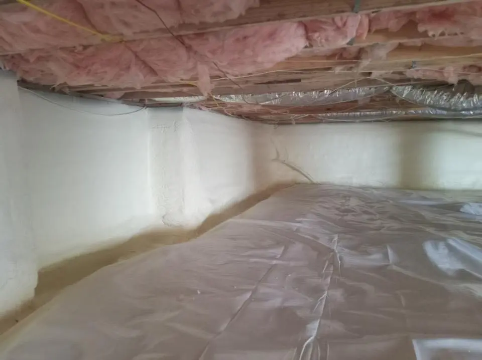 Crawl space encapsulation with closed-cell spray foam for Attic Insulation in Mammoth Lakes